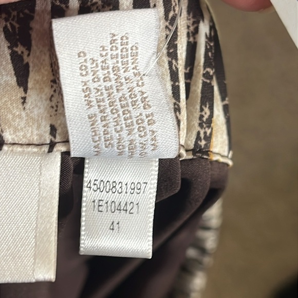 Chico's diamond ikat pull on elastic waistband Brown and Tan Patterned Skirt - Picture 6 of 14